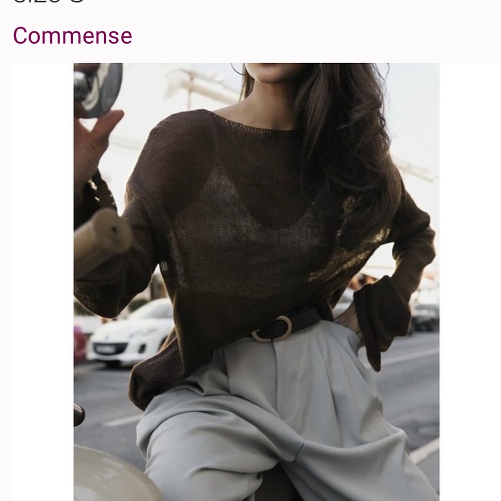 Commense Chocolate Knit Top